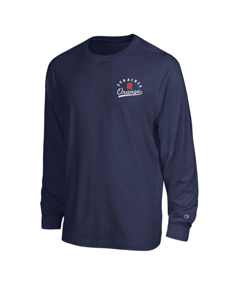 Men's Navy Syracuse Orange Laminated All-Star Long Sleeve T-Shirt