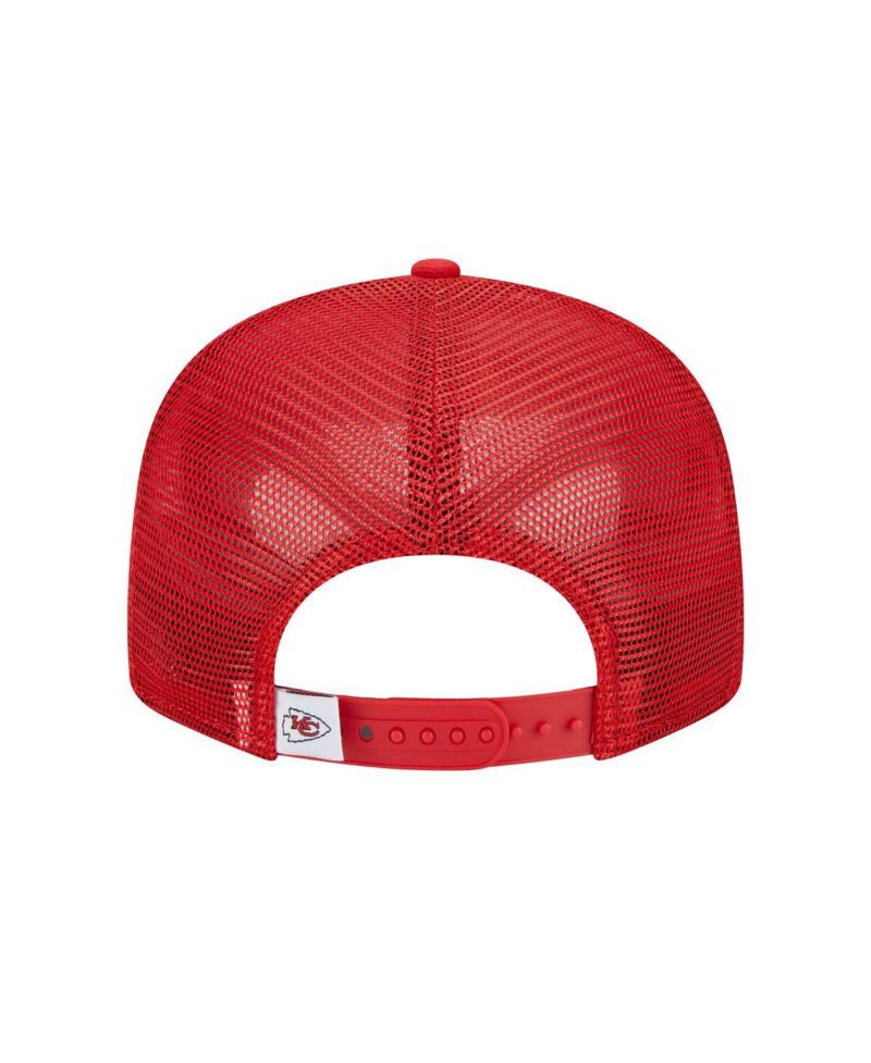 Men's Red Kansas City Chiefs Main Trucker 9FIFTY Snapback Hat