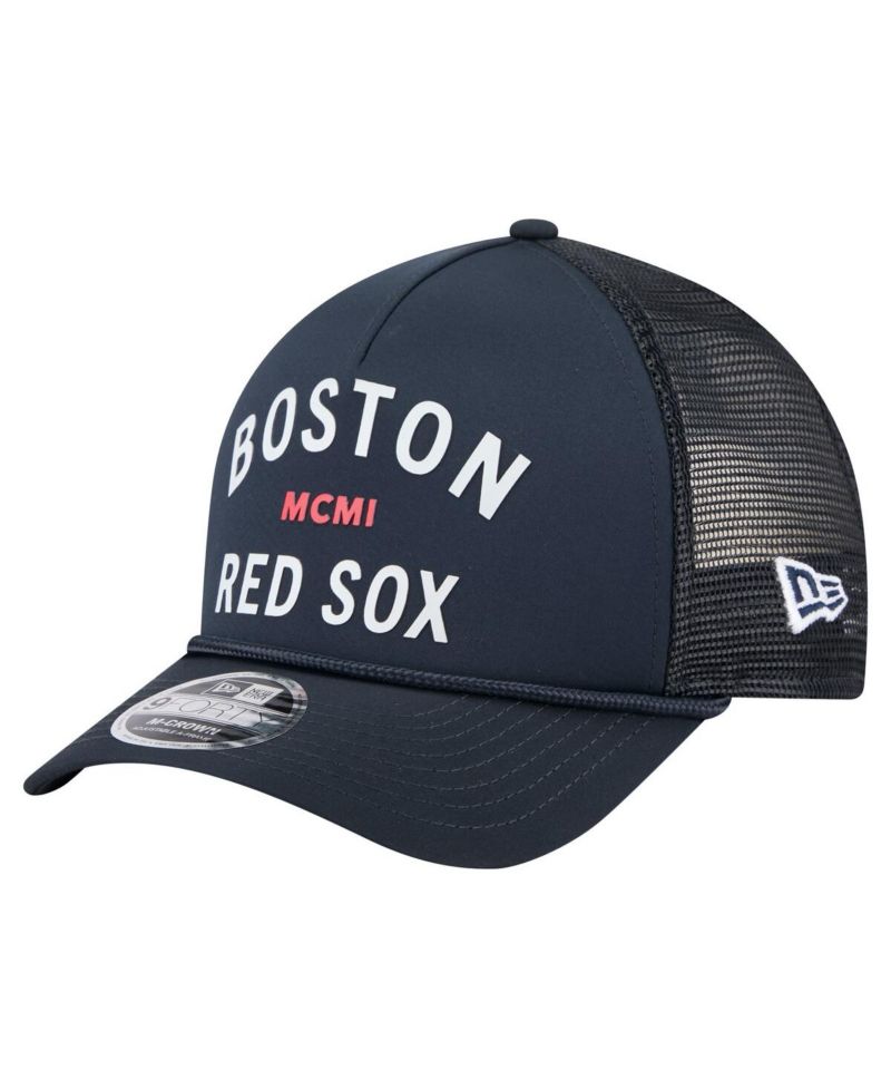 Men's Navy Boston Red Sox Minimalist 9FORTY A-Frame Adjustable Hat