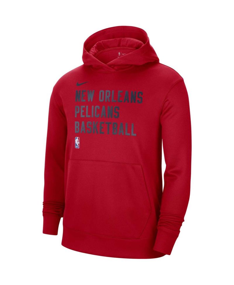 Men's and Women's Red New Orleans Pelicans 2023/24 Performance Spotlight On-Court Practice Pullover Hoodie