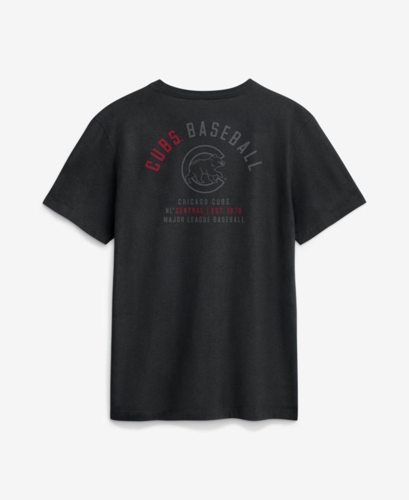 Men's Chicago Cubs Split Logo Screen-Print Graphic Crewneck T-Shirt