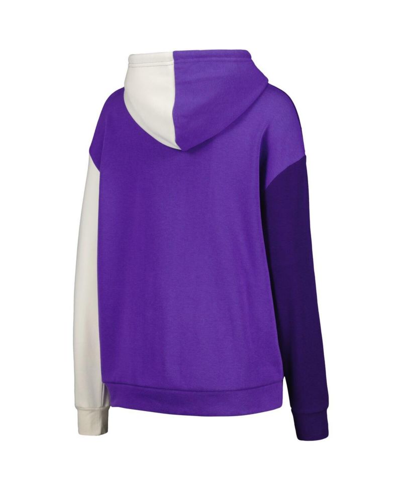 Women's Purple LSU Tigers Hall of Fame Colorblock Pullover Hoodie