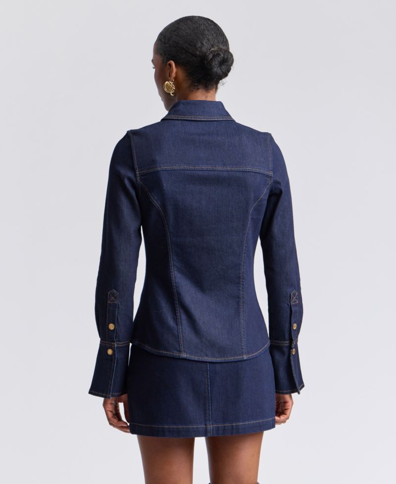 Women's Long-Sleeve Denim Top