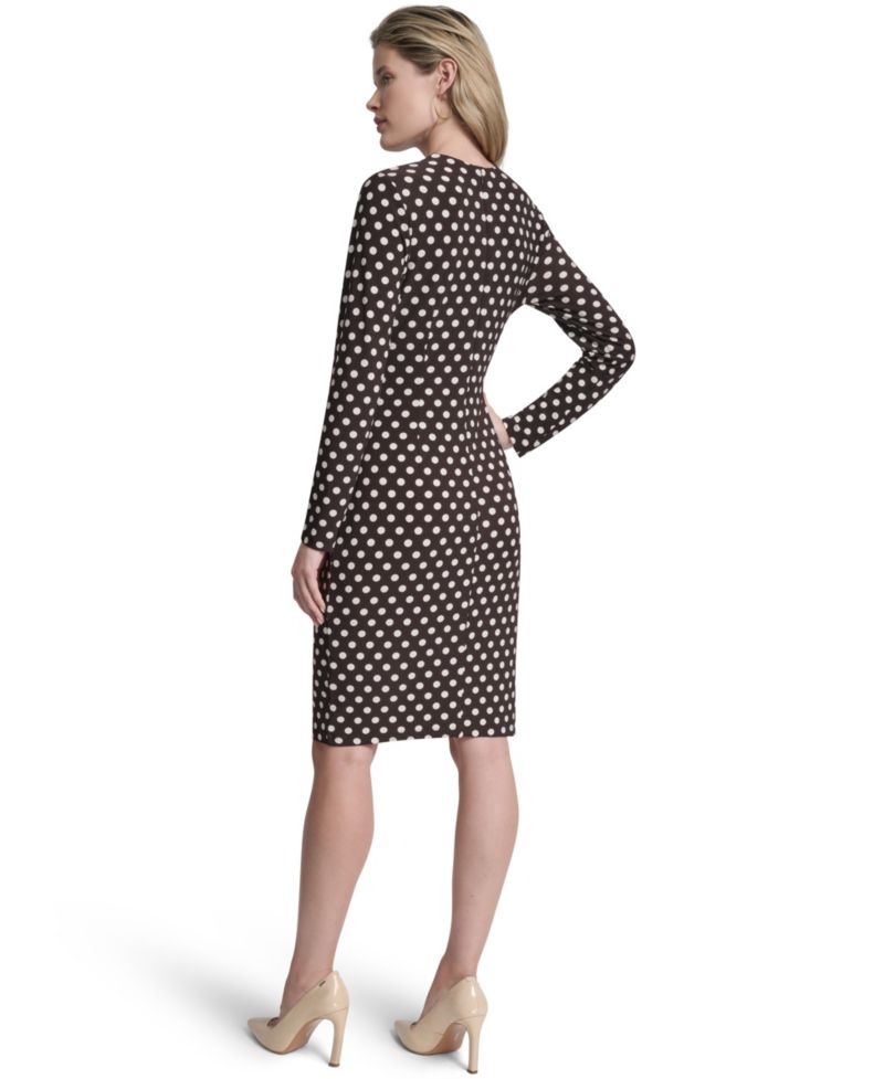 Women's Long-Sleeve Knee Length Dress