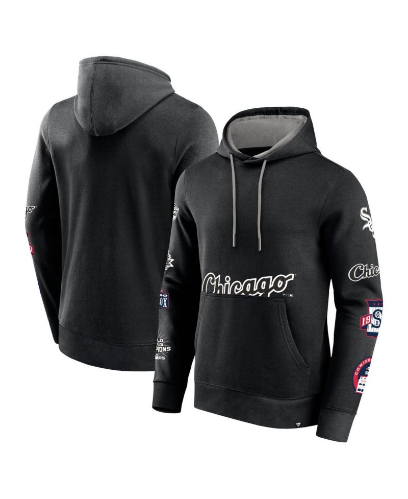 Men's Black Chicago White Sox Wild Winner Pullover Hoodie