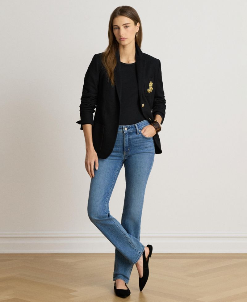 Cotton-Blend Long-Sleeve Top