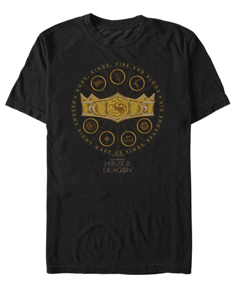 Men's House of the Dragon Crown Stamp Graphic Short-Sleeve T-Shirt