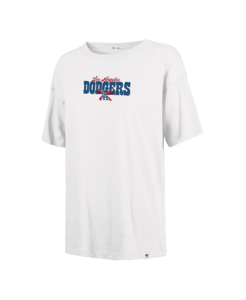 Women's Sand Los Angeles Dodgers Bow Banner Sadie T-Shirt