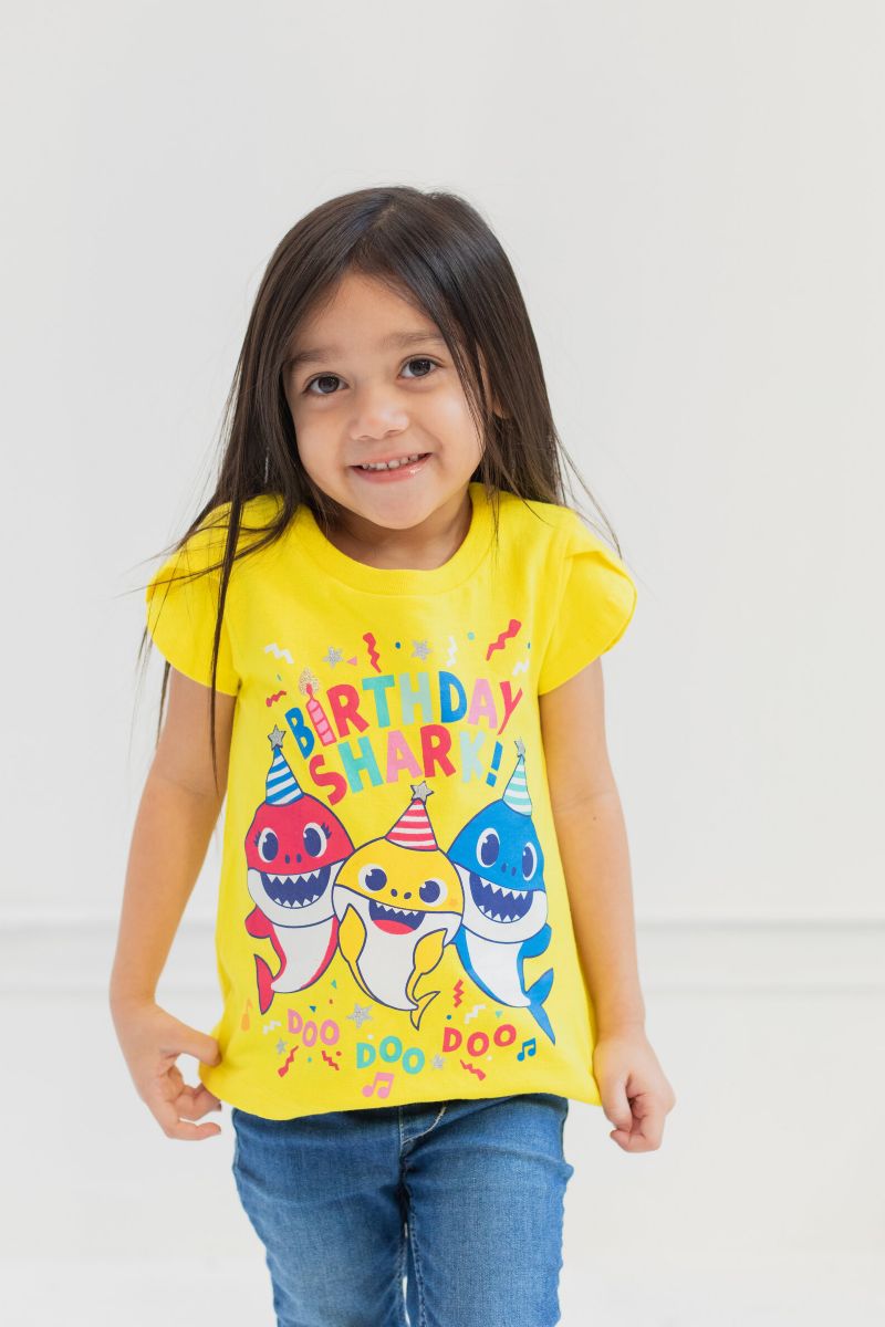 Baby Girls Pinkfong Shark T-Shirt