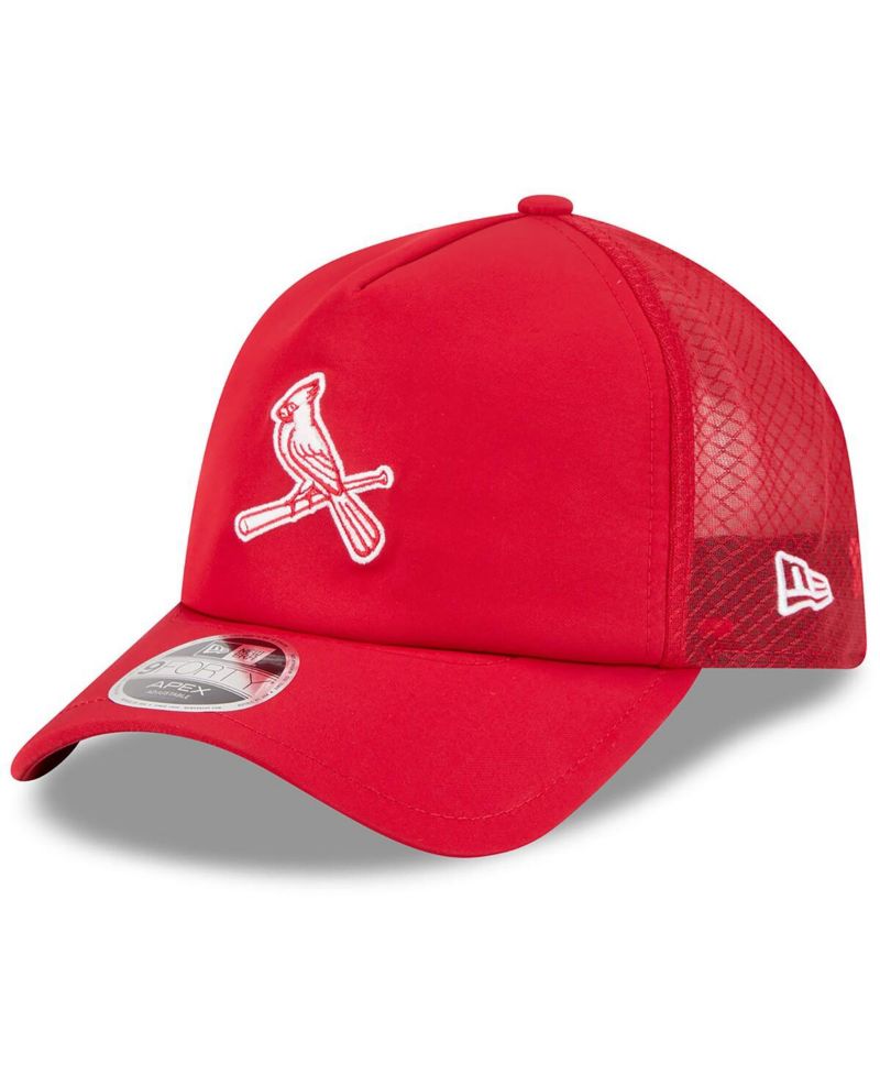 Men's Red St. Louis Cardinals 2026 Batting Practice Alternate Apex 9FORTY Adjustable Hat
