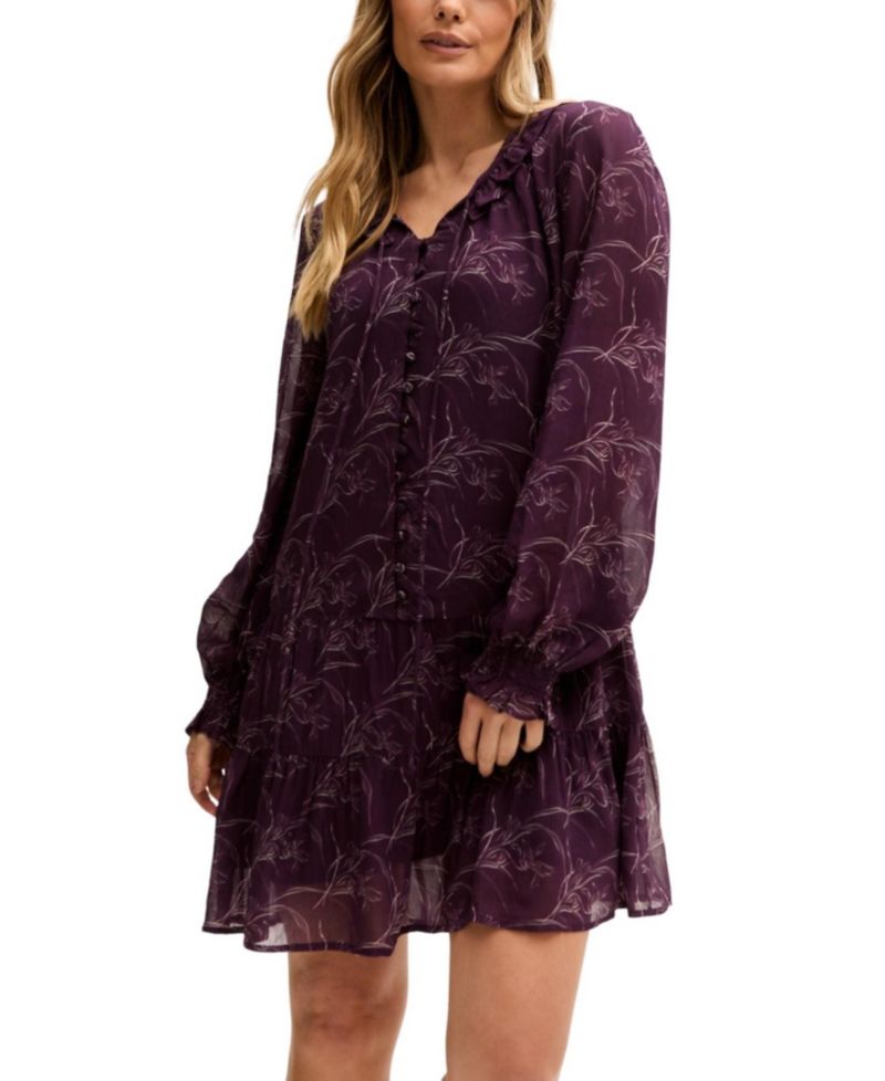 Women's Henrietta Floral Print Button Down Mini Dress
