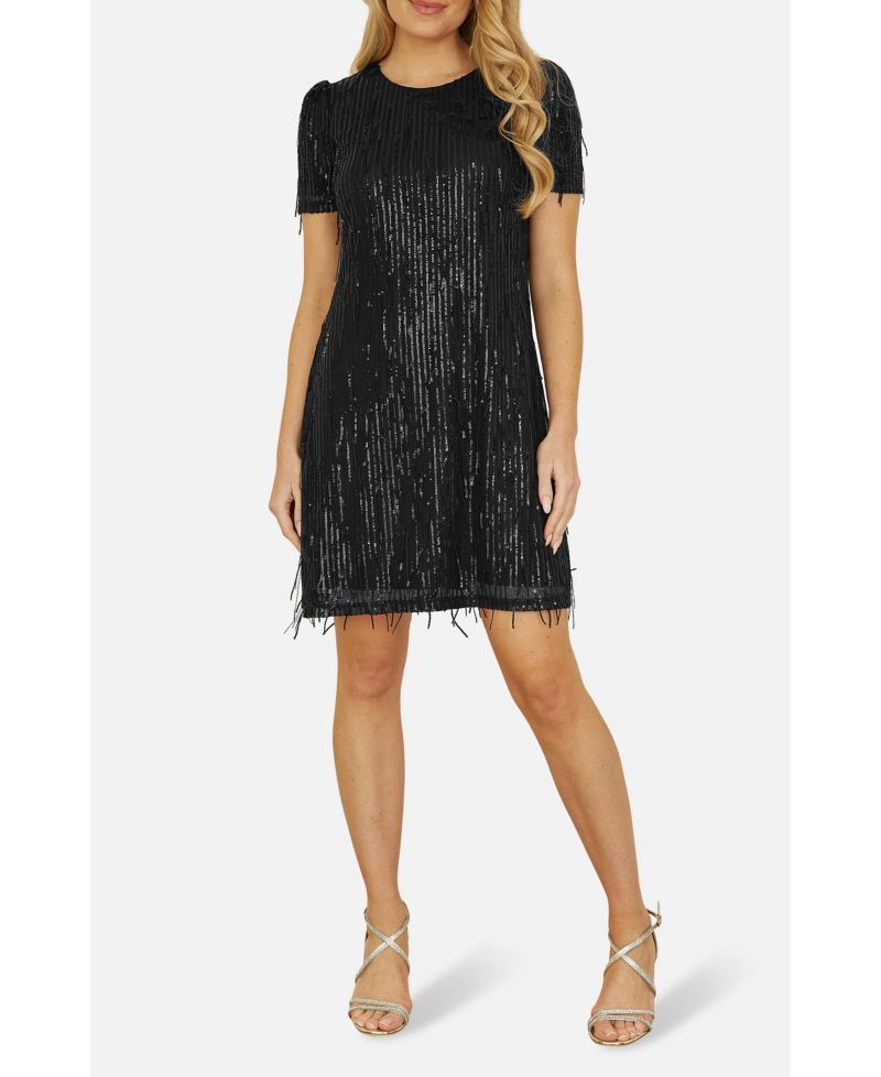 Women's Dripping Sequin Tunic Dress