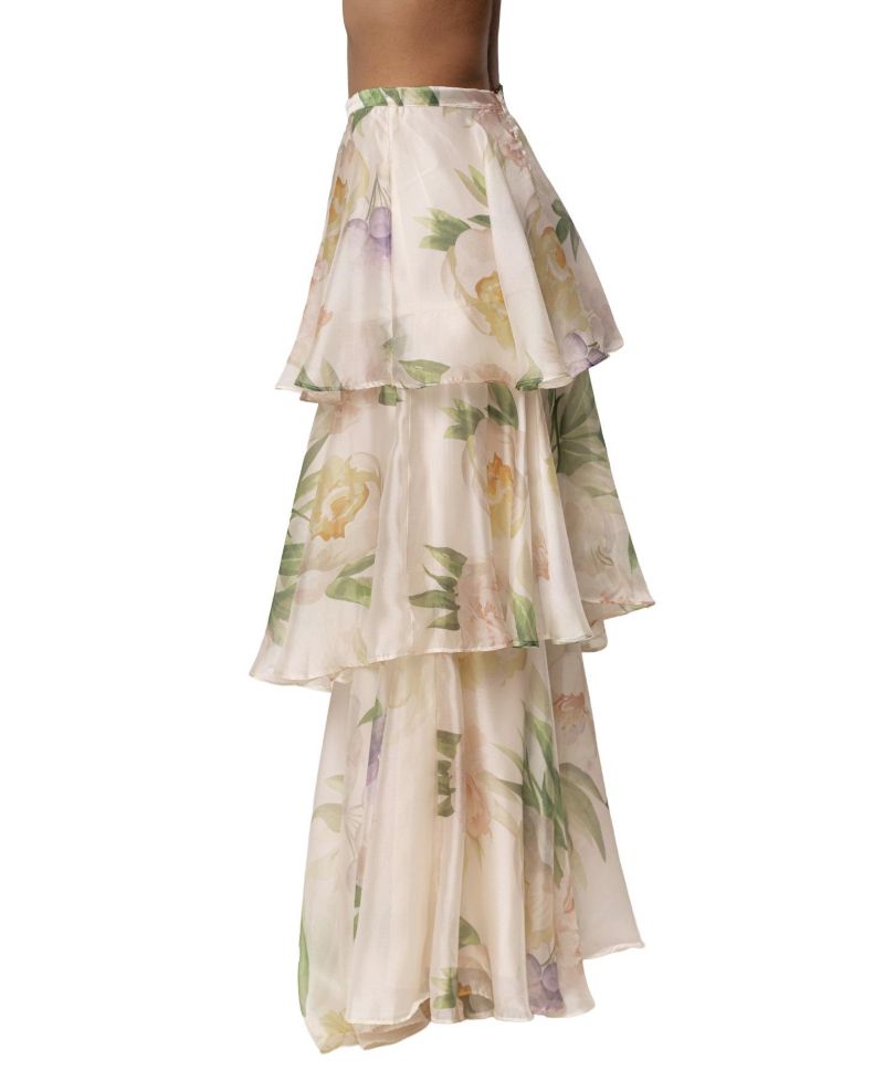 Women's Botanical Dreams Floral-Print Halter Cropped Top and Tiered Maxi Skirt, 2-Piece Set