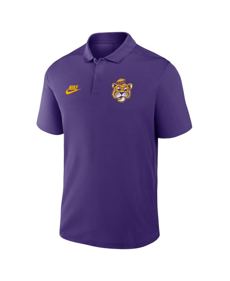 Men's Purple LSU Tigers Primetime Victory Legacy Vault Logo Performance Polo Shirt
