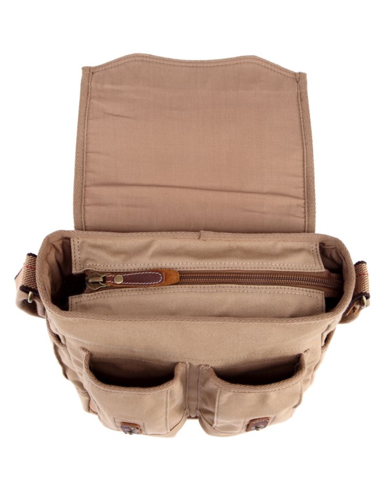 Turtle Ridge 4-Pocket Canvas Crossbody Bag