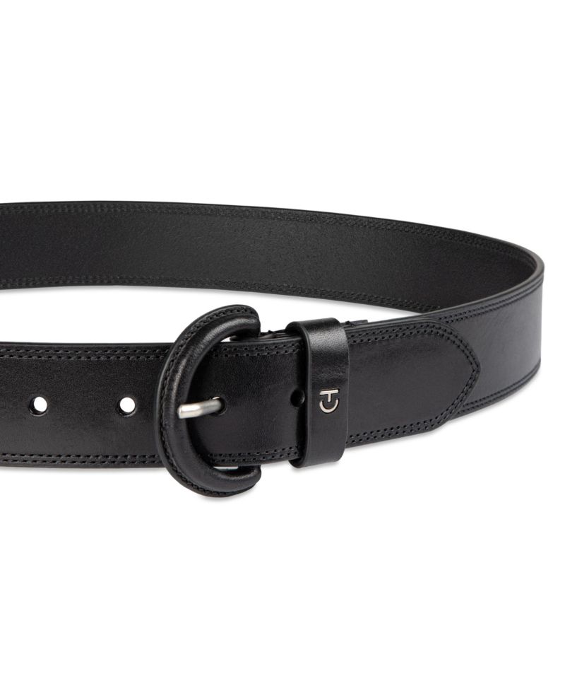Women's Casual Leather Covered Buckle Belt