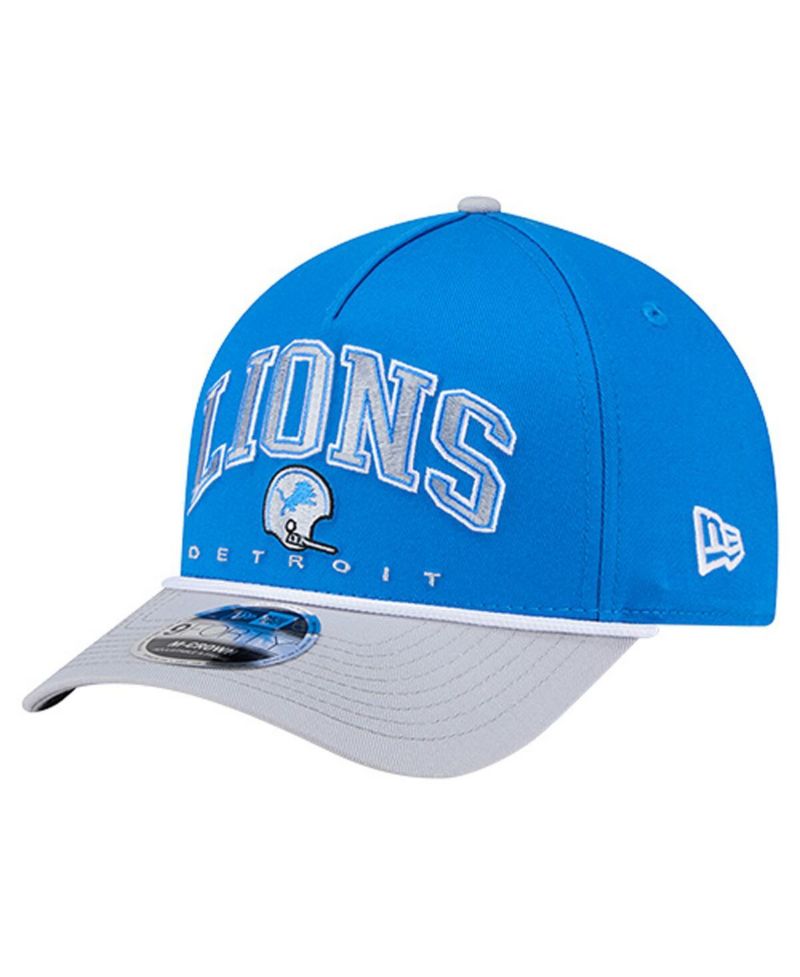 Men's Blue Detroit Lions Throwback Arch 9FORTY A-Frame Adjustable Hat