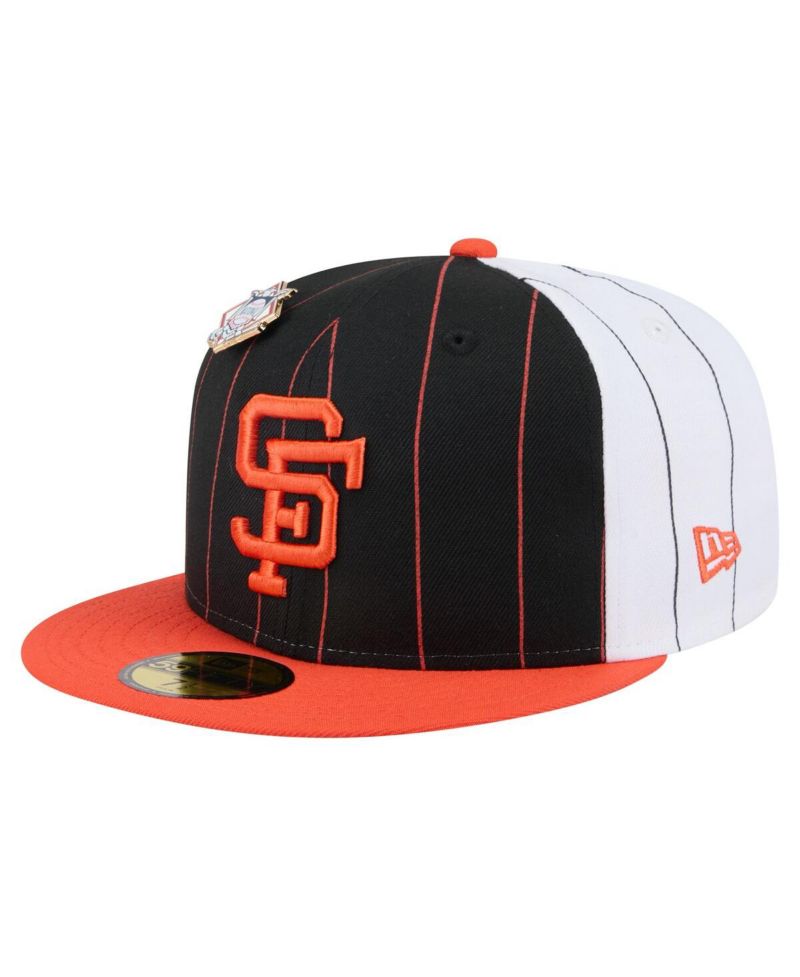 Men's Black San Francisco Giants Pinstripe 59FIFTY Fitted Hat