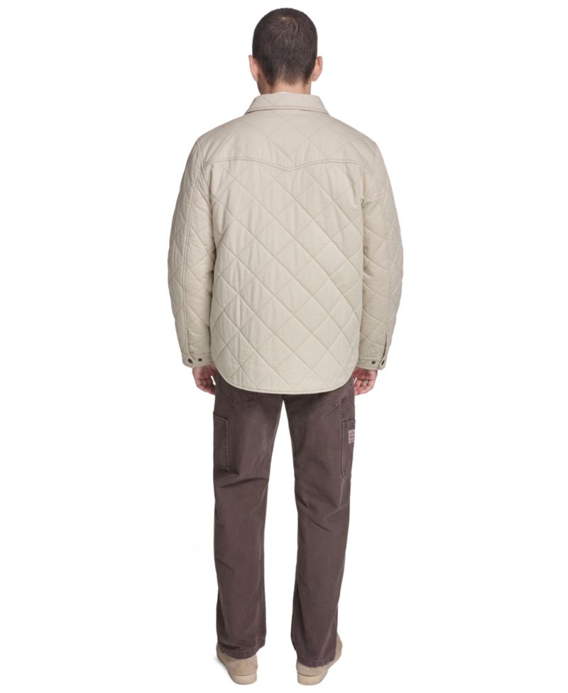 Men's Quilted Zippered Western Shirt Jacket