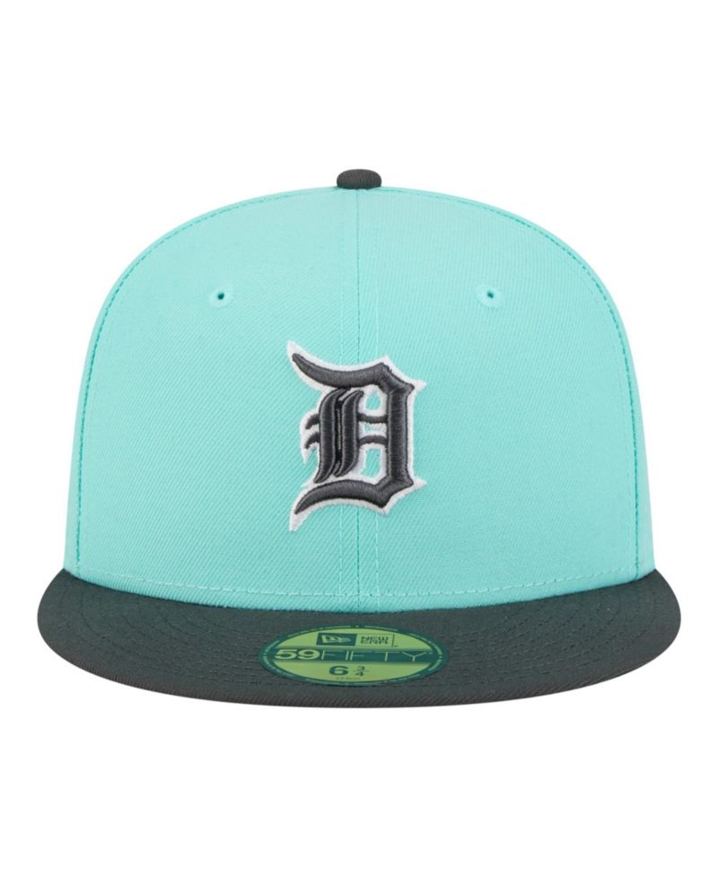 Men's Turquoise/Charcoal Detroit Tigers Two-Tone Color Pack 59FIFTY Fitted Hat