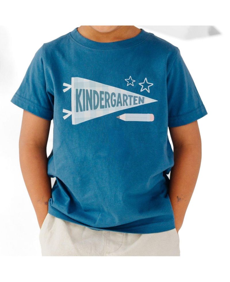 Little Boys Kindergarten Pennant Short Sleeve T-Shirt