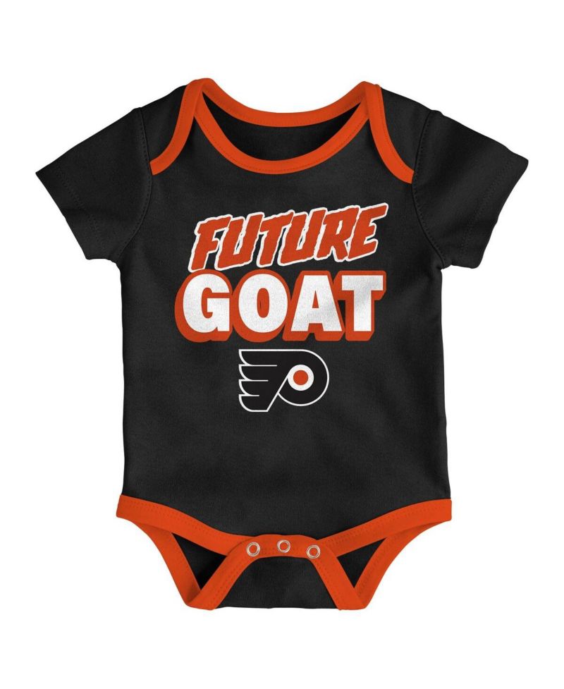 Baby Boys and Girls 3-Pack Philadelphia Flyers Loyal Buddies Bodysuit Set