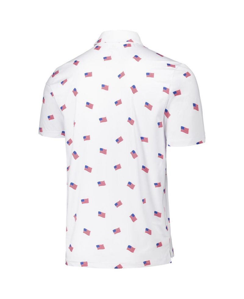 Men's White Texas Rangers Americana Polo
