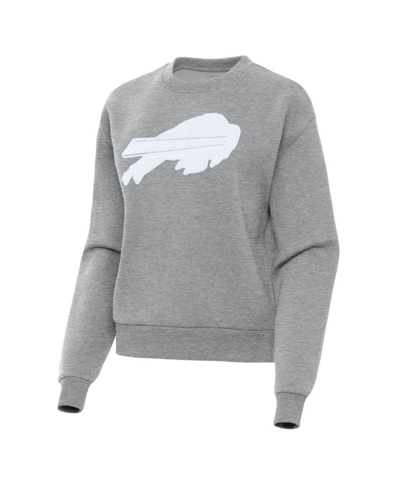 Women's Heather Gray Buffalo Bills Victory Pullover Sweatshirt