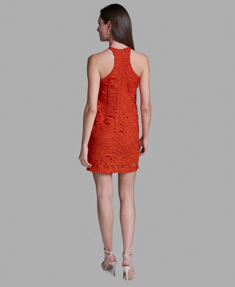 Women's Lace Halter Neck Sheath Dress