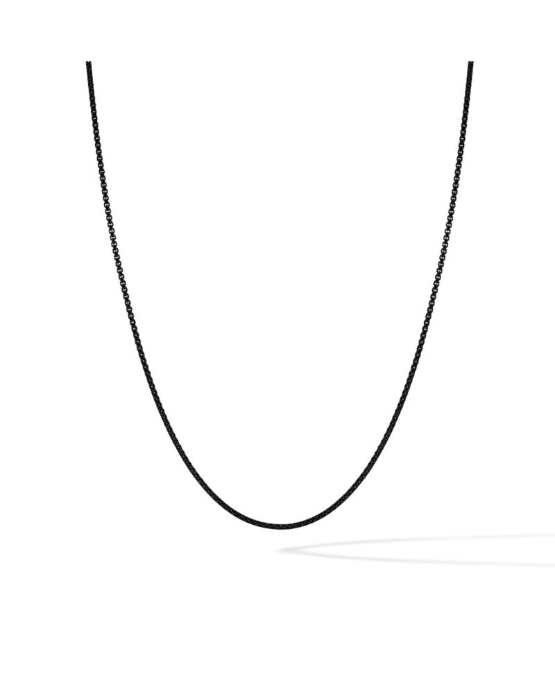Men's Box Chain Necklace, 14K Gold Plated