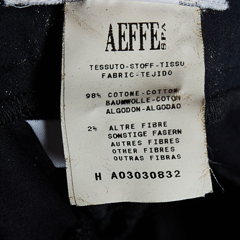 Women's Cheap And Chic Black Cotton Tailored Trousers