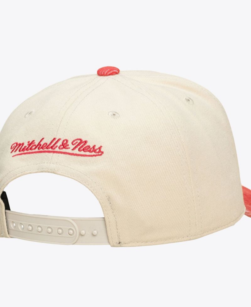 Men's and Women's Cream/Red Houston Rockets Faded Pro Snapback Hat