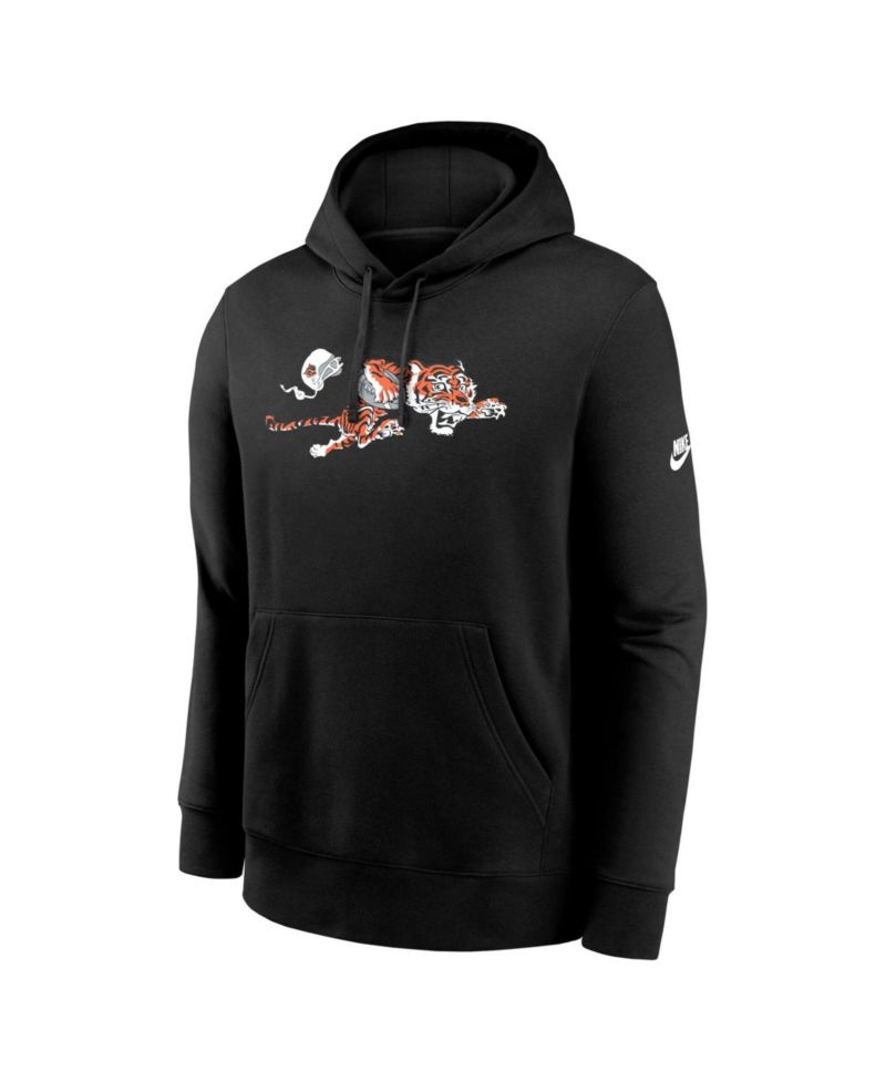 Men's Black Cincinnati Bengals Club Fleece Pullover Hoodie