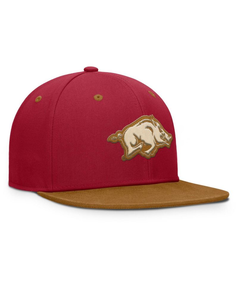 Men's Cardinal/Brown Arkansas Razorbacks NoBo Fitted Hat