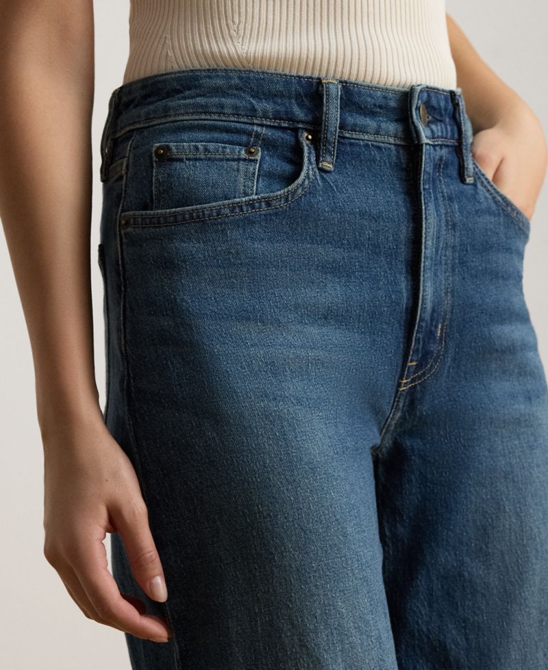 Women's High-Rise Relaxed-Fit Straight-Leg Jeans, 26" Inseam