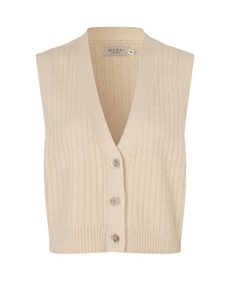 Women's MaLaney Cable-Knit V-Neck Cotton-Blend Sweater Vest