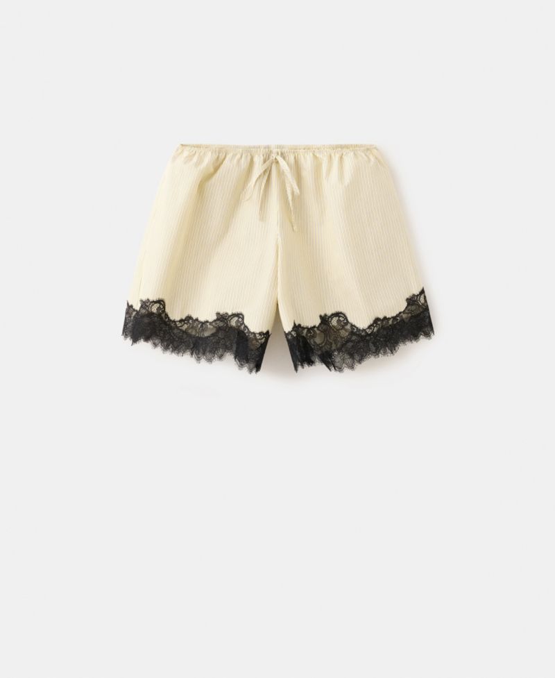Women's Striped Lace Shorts