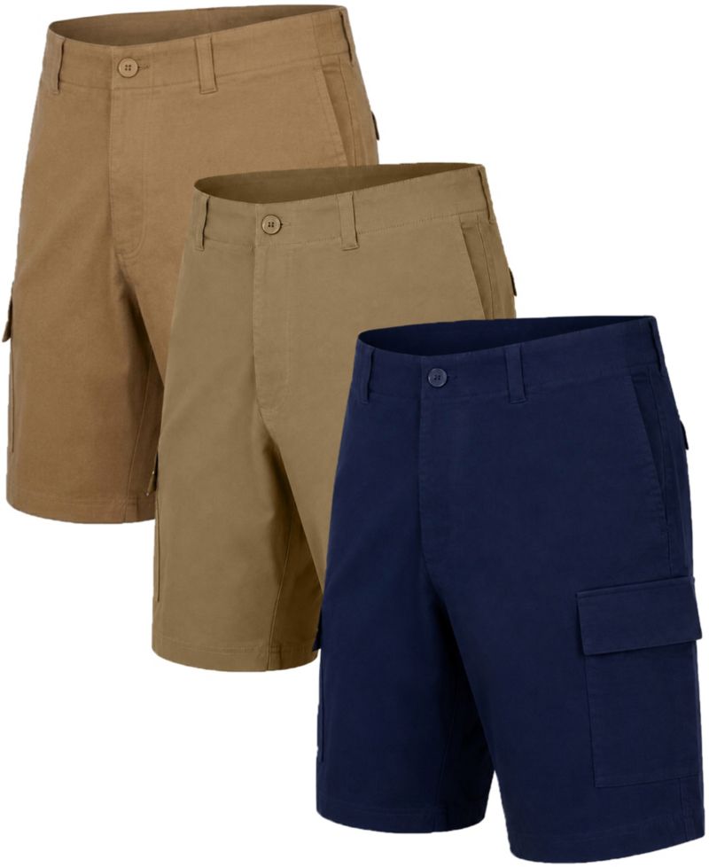 Men's Super Stretch Cargo Shorts, 3-Pack
