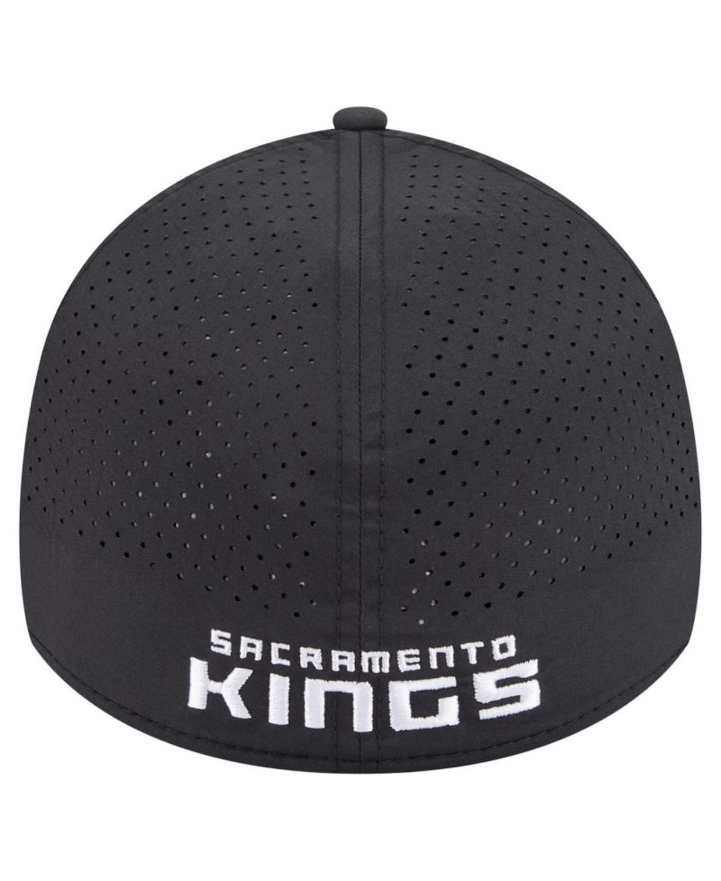 Men's Black Sacramento Kings Featherweight Poly Rope Flex 39Thirty Hat
