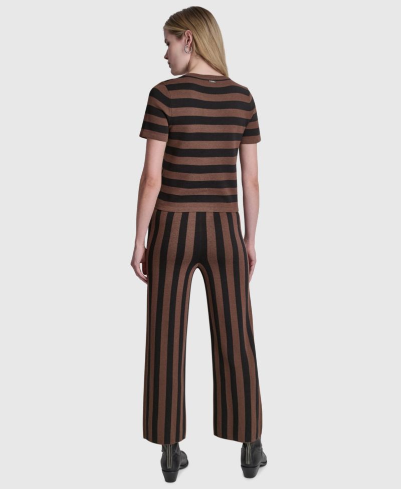 Women's Pull-On Striped Ankle-Length Pants