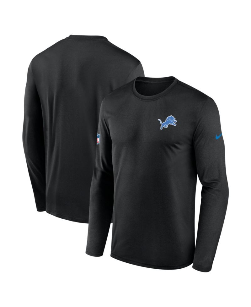 Men's Black Detroit Lions Sideline Small Logo Legend Dri-FIT Long Sleeve T-Shirt