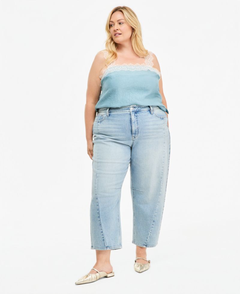 Trendy Plus Size Ames Barrel-Leg Jeans