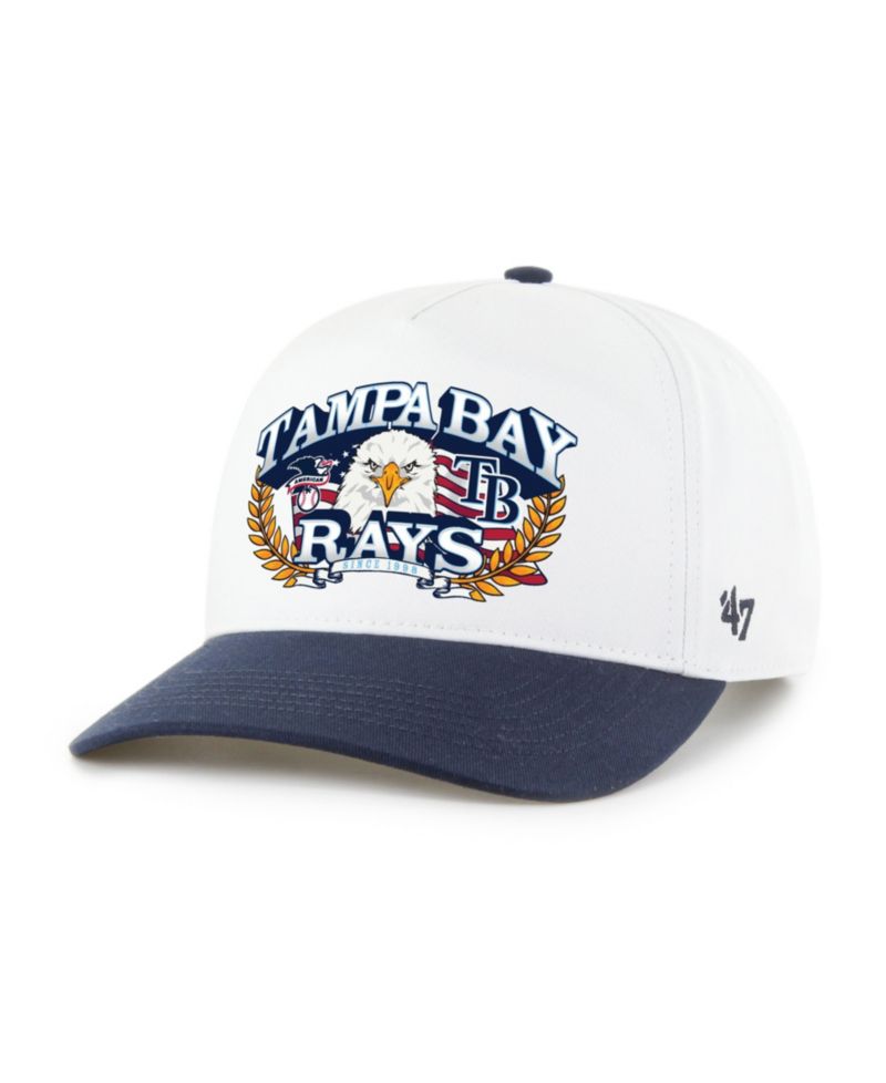 Men's White/Navy Tampa Bay Rays Americana Eagle Hitch Adjustable Hat