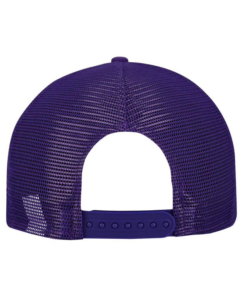 Men's Gray/Purple Minnesota Vikings Cork Split Panel 9FIFTY Trucker Snapback Hat