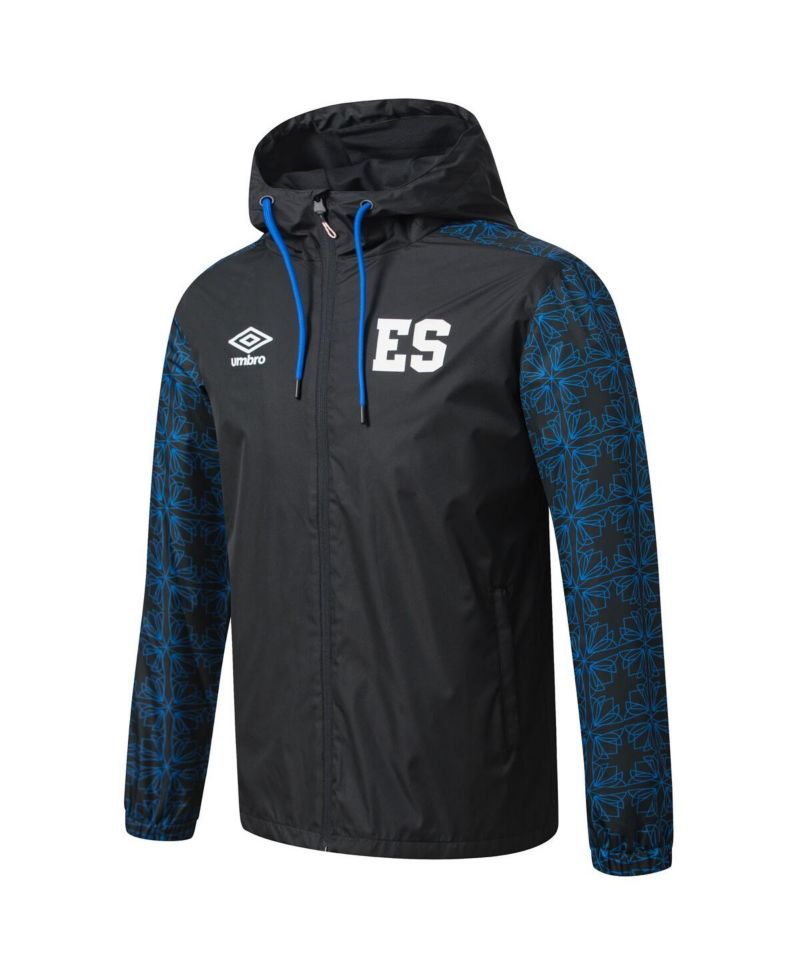 Men's Black El Salvador National Team Full-Zip Hooded Rain Jacket