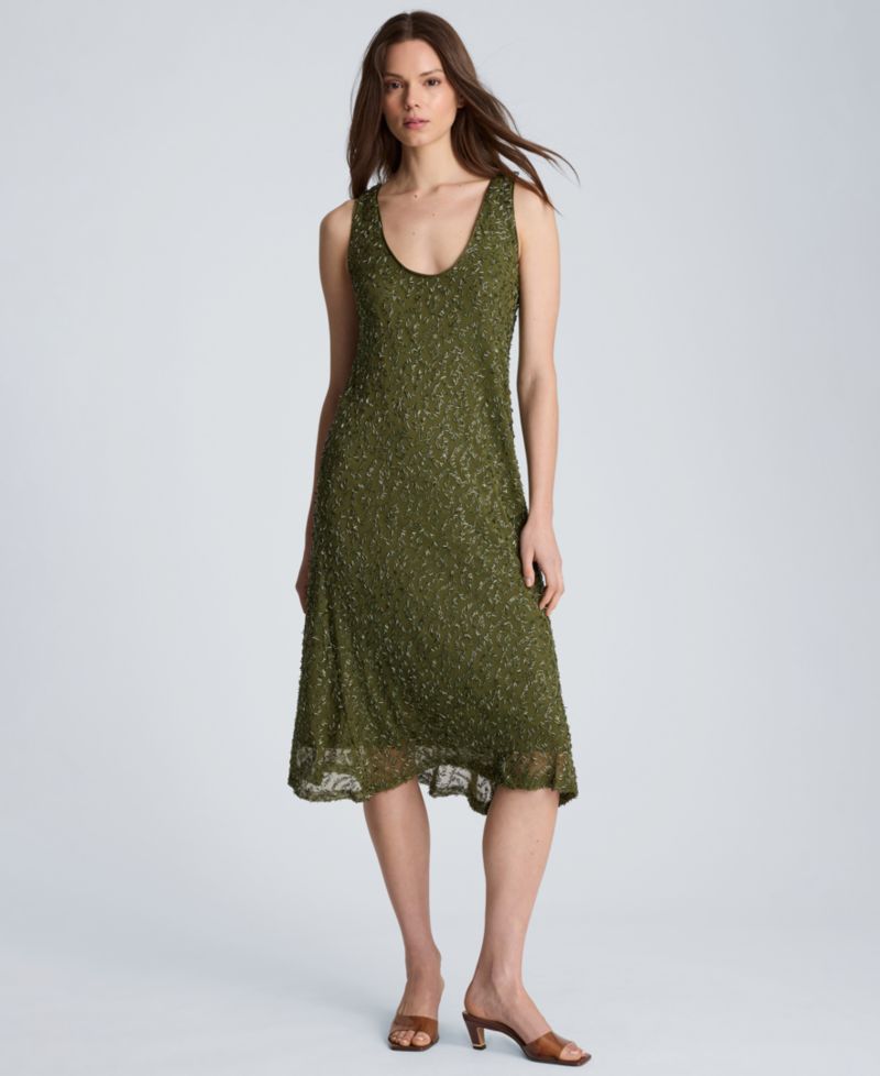 Women's Bias Scoop Neck Long Slip Dress