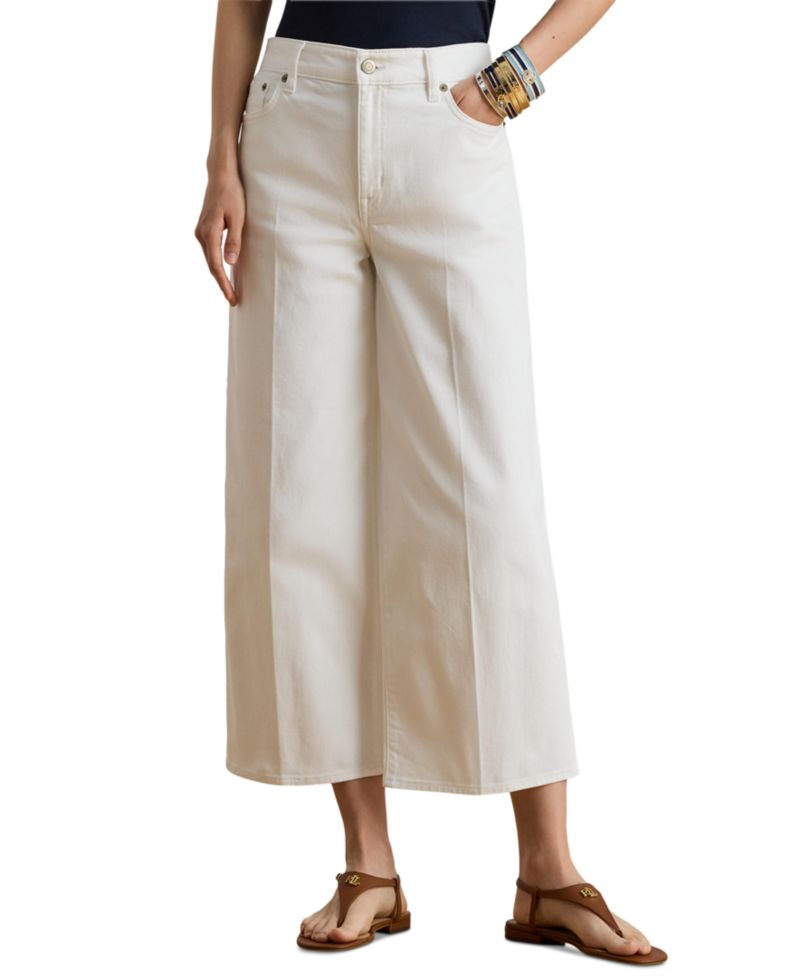 Women's High-Rise Wide-Leg Cropped Jeans