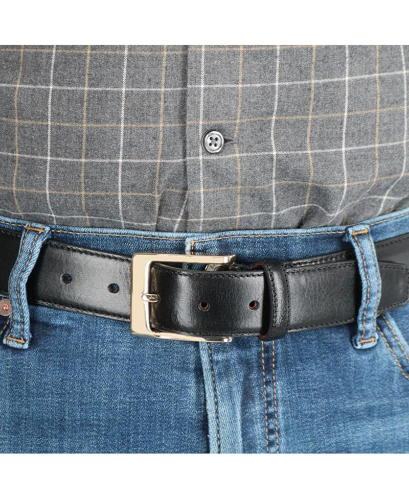 Men's Cornelius 35mm Cortina Leather Dress Belt