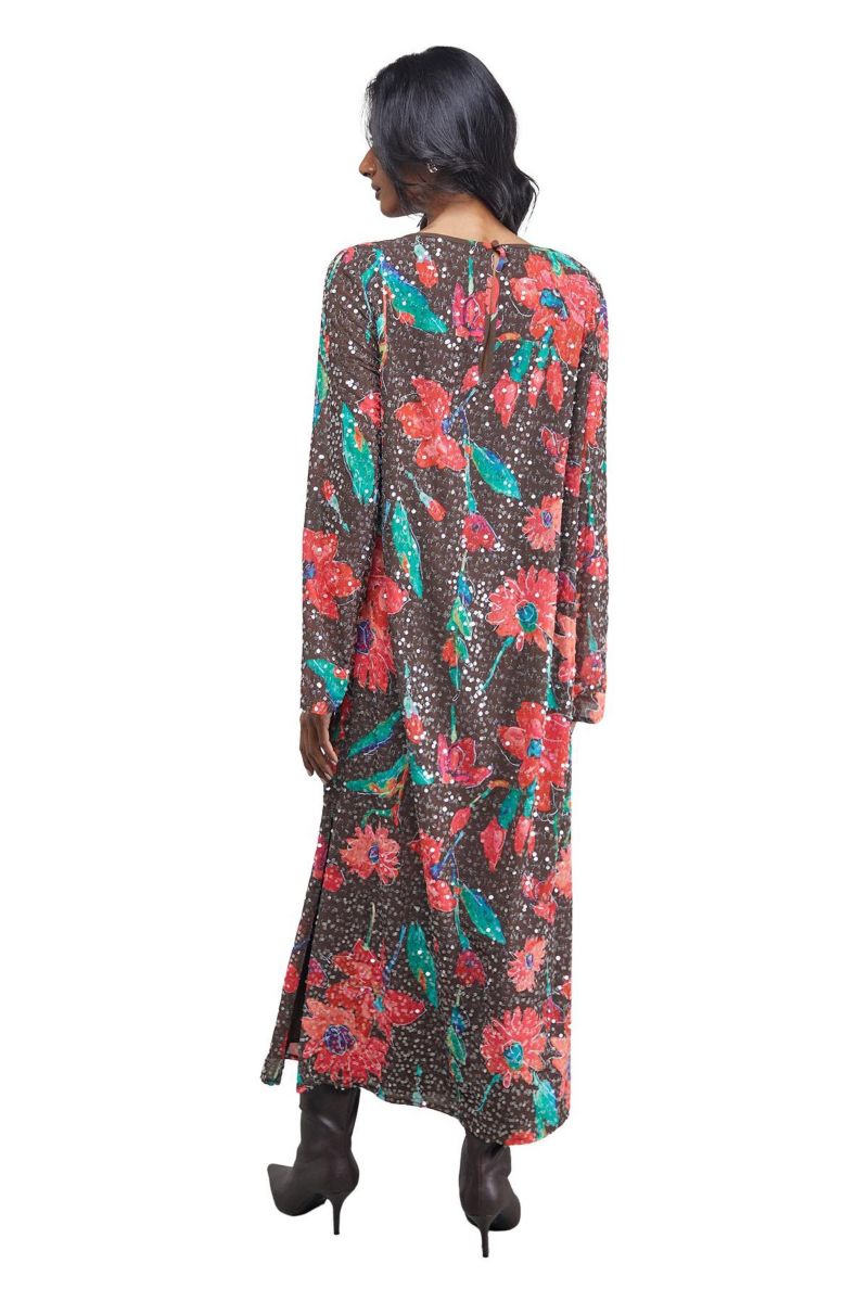 Women's Sequin Column Midi Dress