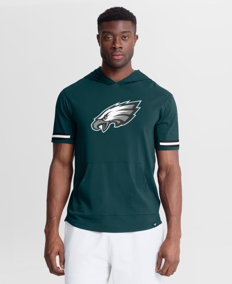 Men's Midnight Green Philadelphia Eagles Optimal Play Short Sleeve Hooded T-Shirt